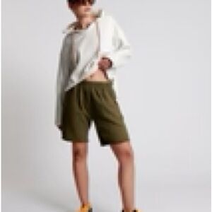 One Teaspoon Olive Drawstring olive green sweatpant like shorts.